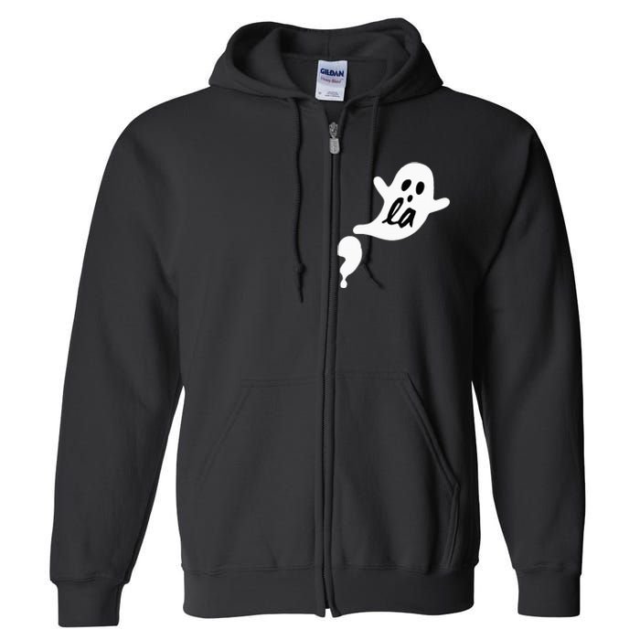 Comma La Ghost Halloween Kamala Harris Full Zip Hoodie