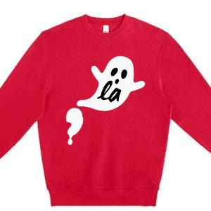 Comma La Ghost Halloween Kamala Harris Premium Crewneck Sweatshirt