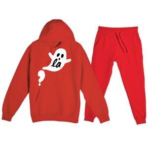 Comma La Ghost Halloween Kamala Harris Premium Hooded Sweatsuit Set