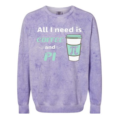 Coffee Lover Geometry Calculus Trigonometry Pi Day Math Colorblast Crewneck Sweatshirt