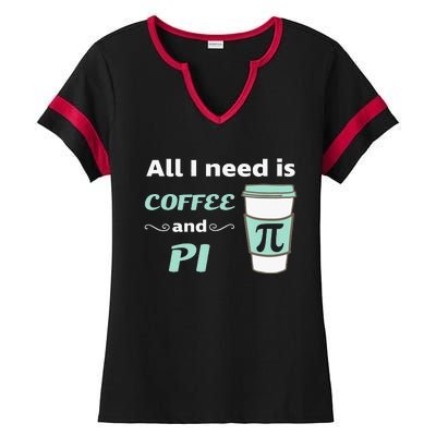 Coffee Lover Geometry Calculus Trigonometry Pi Day Math Ladies Halftime Notch Neck Tee