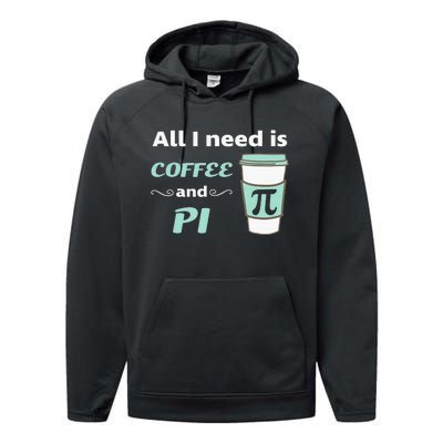 Coffee Lover Geometry Calculus Trigonometry Pi Day Math Performance Fleece Hoodie