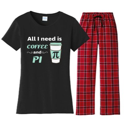 Coffee Lover Geometry Calculus Trigonometry Pi Day Math Women's Flannel Pajama Set