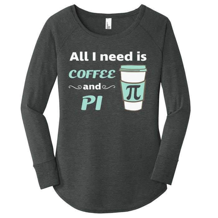 Coffee Lover Geometry Calculus Trigonometry Pi Day Math Women's Perfect Tri Tunic Long Sleeve Shirt