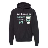 Coffee Lover Geometry Calculus Trigonometry Pi Day Math Premium Hoodie