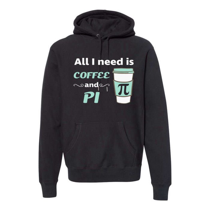 Coffee Lover Geometry Calculus Trigonometry Pi Day Math Premium Hoodie