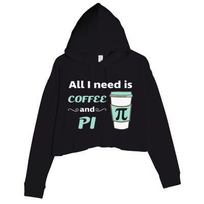 Coffee Lover Geometry Calculus Trigonometry Pi Day Math Crop Fleece Hoodie