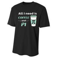 Coffee Lover Geometry Calculus Trigonometry Pi Day Math Performance Sprint T-Shirt