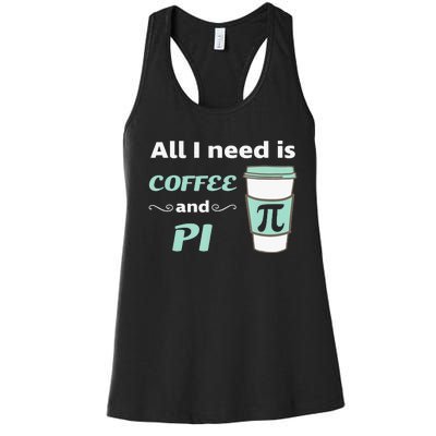 Coffee Lover Geometry Calculus Trigonometry Pi Day Math Women's Racerback Tank