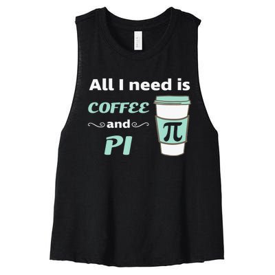 Coffee Lover Geometry Calculus Trigonometry Pi Day Math Women's Racerback Cropped Tank