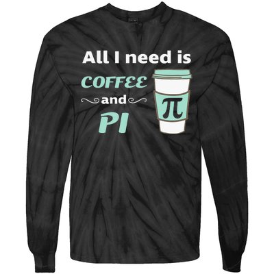 Coffee Lover Geometry Calculus Trigonometry Pi Day Math Tie-Dye Long Sleeve Shirt