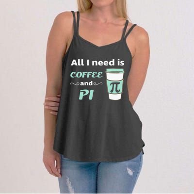 Coffee Lover Geometry Calculus Trigonometry Pi Day Math Women's Strappy Tank