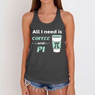 Coffee Lover Geometry Calculus Trigonometry Pi Day Math Women's Knotted Racerback Tank