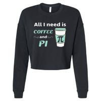 Coffee Lover Geometry Calculus Trigonometry Pi Day Math Cropped Pullover Crew