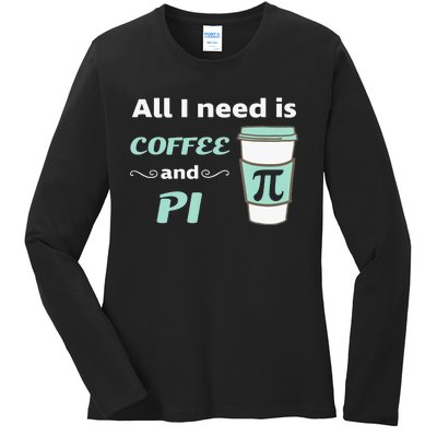 Coffee Lover Geometry Calculus Trigonometry Pi Day Math Ladies Long Sleeve Shirt