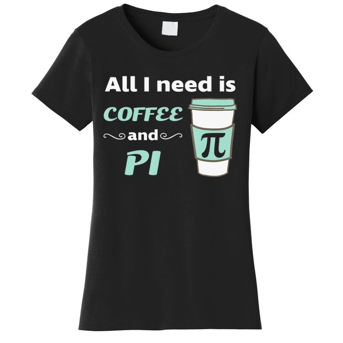 Coffee Lover Geometry Calculus Trigonometry Pi Day Math Women's T-Shirt