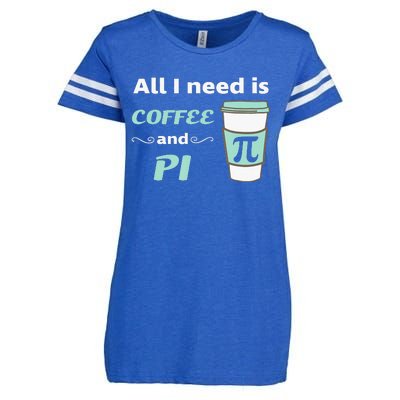 Coffee Lover Geometry Calculus Trigonometry Pi Day Math Enza Ladies Jersey Football T-Shirt