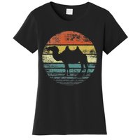 Camel Lover Gifts Retro Vintage Zoo Animal Silhouette Women's T-Shirt