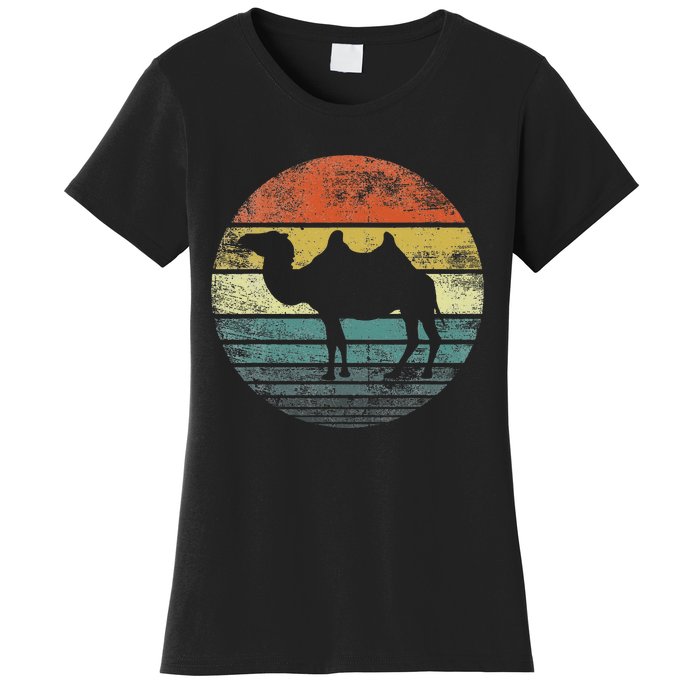 Camel Lover Gifts Retro Vintage Zoo Animal Silhouette Women's T-Shirt