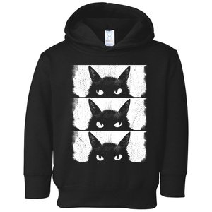 Cat Lover Grumpy Black Kitten Cat Mom Cat Dad Toddler Hoodie