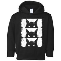 Cat Lover Grumpy Black Kitten Cat Mom Cat Dad Toddler Hoodie