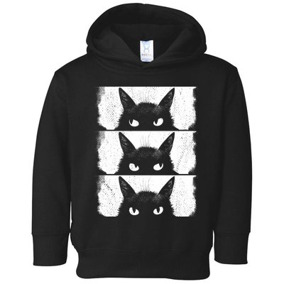 Cat Lover Grumpy Black Kitten Cat Mom Cat Dad Toddler Hoodie