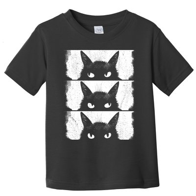 Cat Lover Grumpy Black Kitten Cat Mom Cat Dad Toddler T-Shirt