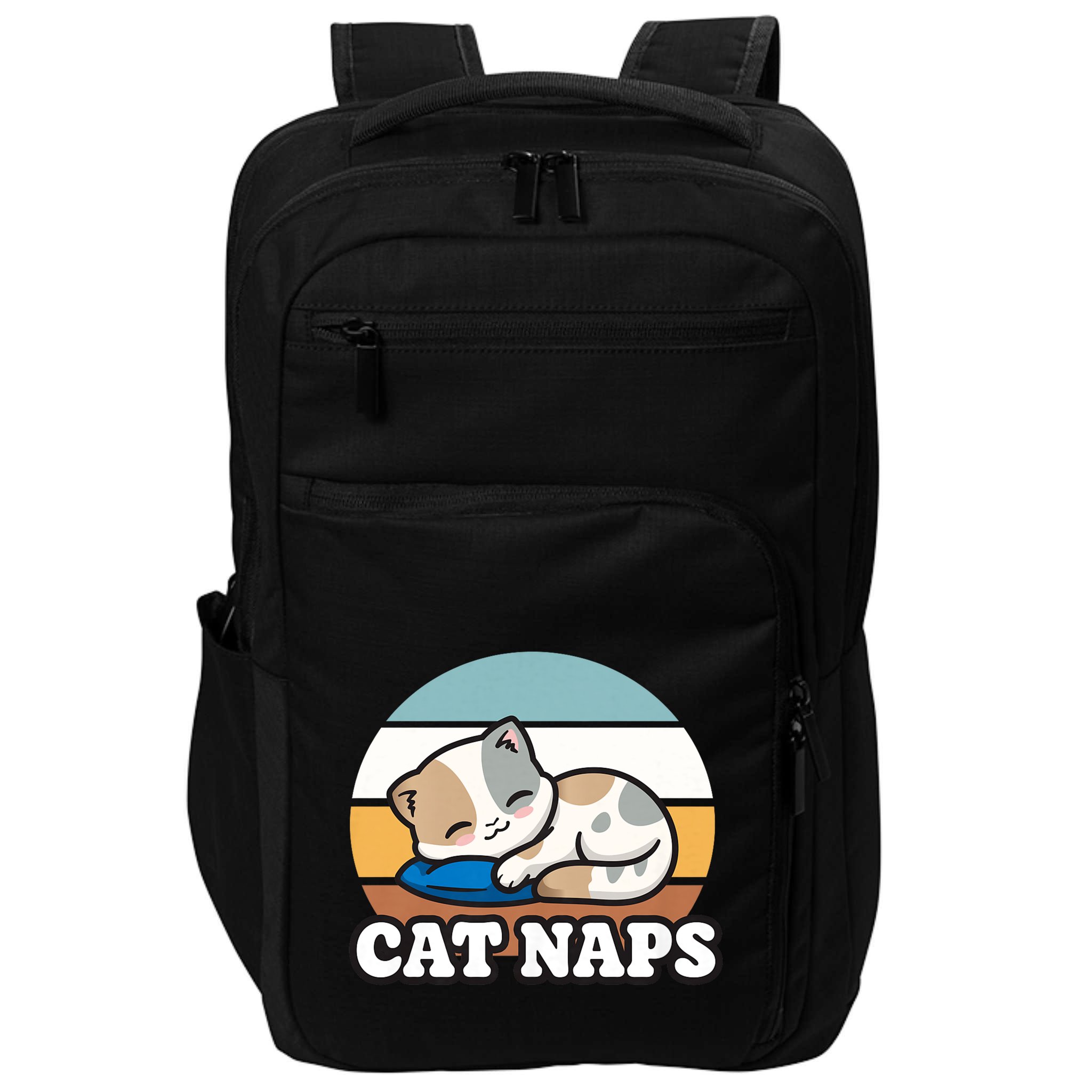 Cat Lovers Gift Nap Lover Sleepy Cute Kawaii Cat Naps Impact Tech Backpack