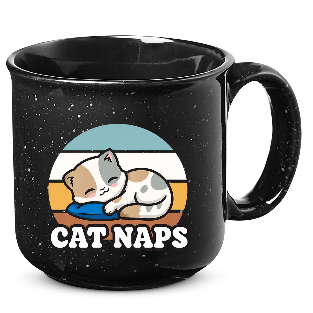 Cat Lovers Gift Nap Lover Sleepy Cute Kawaii Cat Naps 15oz Campfire Ceramic Mug