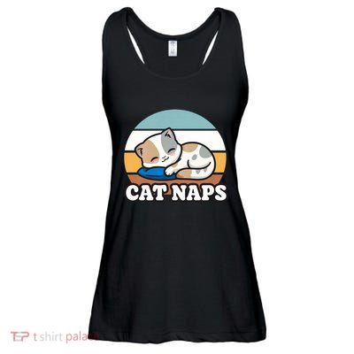 Cat Lovers Gift Nap Lover Sleepy Cute Kawaii Cat Naps Ladies Essential Flowy Tank