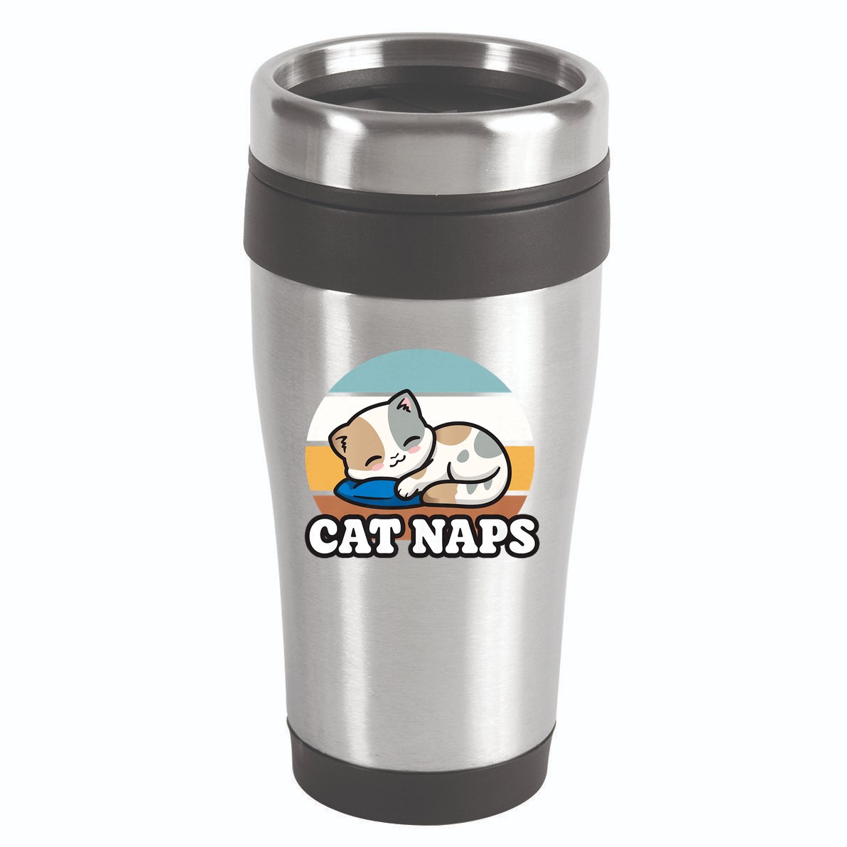 Cat Lovers Gift Nap Lover Sleepy Cute Kawaii Cat Naps 16oz Travel Tumbler