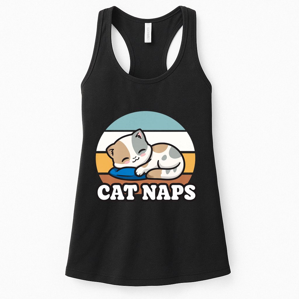 Cat Lovers Gift Nap Lover Sleepy Cute Kawaii Cat Naps Womens Tank Top