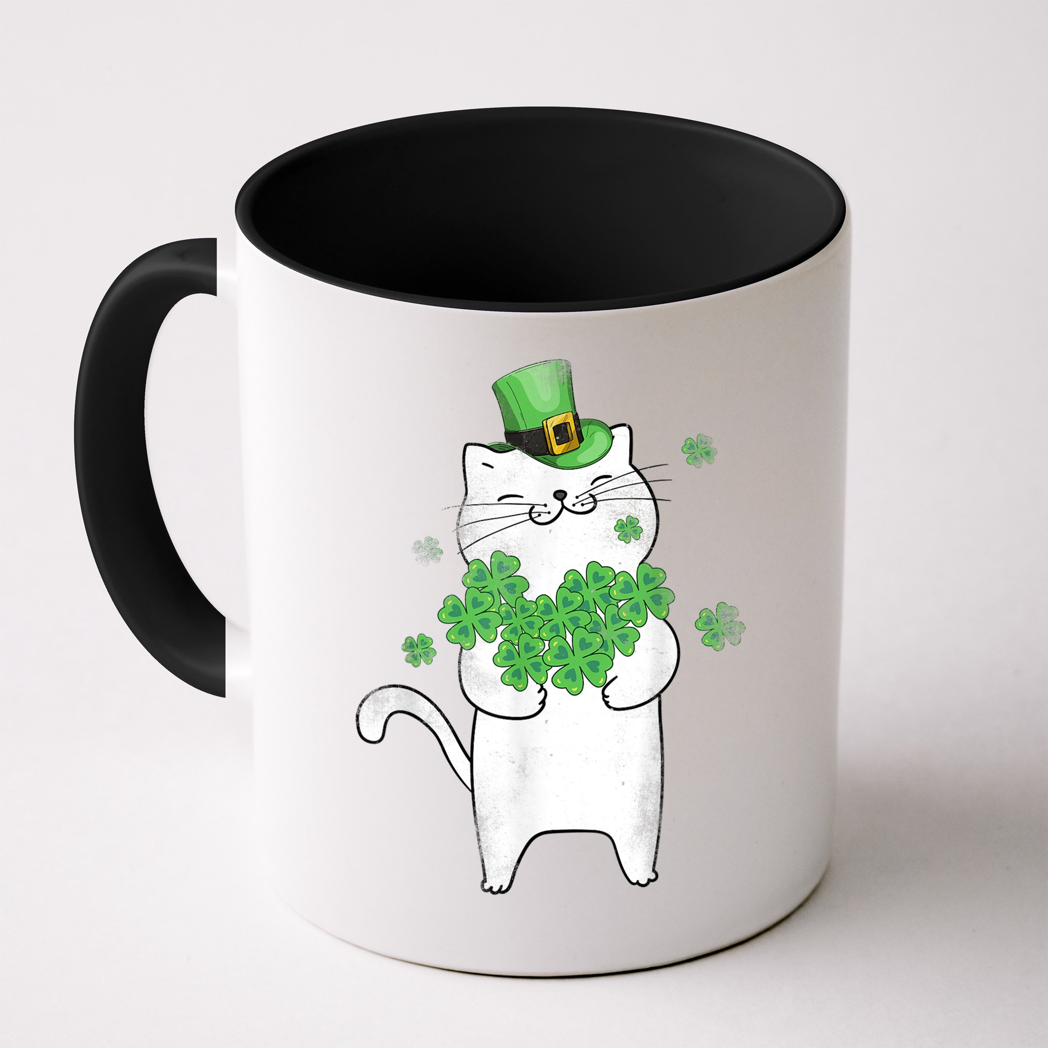 Cat Leprechaun Gift Cat Lover Shamrock Gift St Patrick's Day Gift Mug