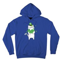 Cat Leprechaun Gift Cat Lover Shamrock Gift St Patrick's Day Gift Hoodie