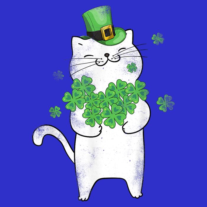 Cat Leprechaun Gift Cat Lover Shamrock Gift St Patrick's Day Gift Hoodie