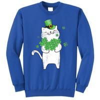 Cat Leprechaun Gift Cat Lover Shamrock Gift St Patrick's Day Gift Sweatshirt