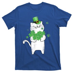 Cat Leprechaun Gift Cat Lover Shamrock Gift St Patrick's Day Gift T-Shirt