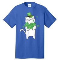 Cat Leprechaun Gift Cat Lover Shamrock Gift St Patrick's Day Gift Tall T-Shirt