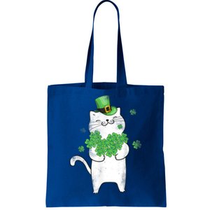 Cat Leprechaun Gift Cat Lover Shamrock Gift St Patrick's Day Gift Tote Bag