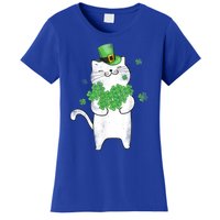 Cat Leprechaun Gift Cat Lover Shamrock Gift St Patrick's Day Gift Women's T-Shirt