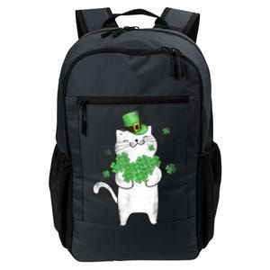 Cat Leprechaun Gift Cat Lover Shamrock Gift St Patrick's Day Gift Daily Commute Backpack