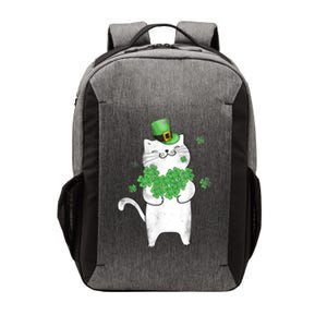 Cat Leprechaun Gift Cat Lover Shamrock Gift St Patrick's Day Gift Vector Backpack