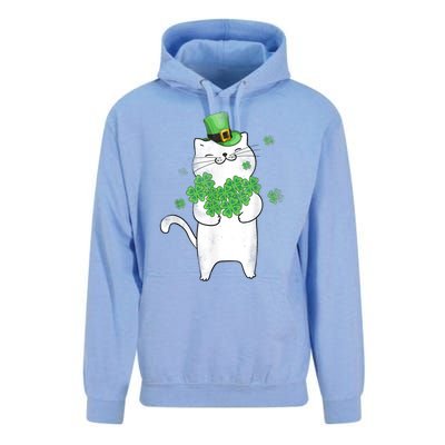 Cat Leprechaun Gift Cat Lover Shamrock Gift St Patrick's Day Gift Unisex Surf Hoodie