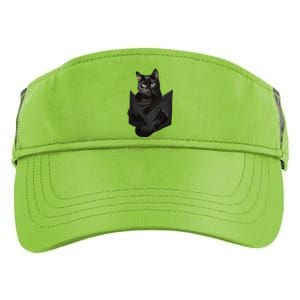 Cat Lovers Gifts Black Cat In Pocket Funny Kitten Face Adult Drive Performance Visor