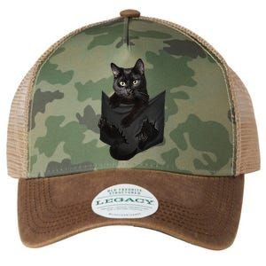 Cat Lovers Gifts Black Cat In Pocket Funny Kitten Face Legacy Tie Dye Trucker Hat