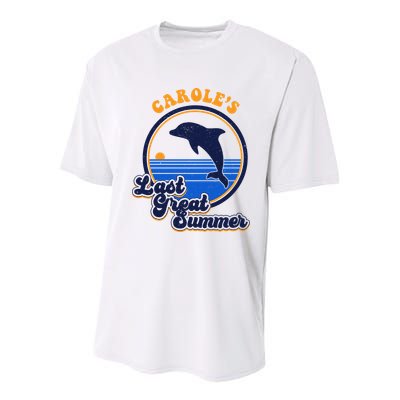 Carole's Last Great Summer Youth Performance Sprint T-Shirt
