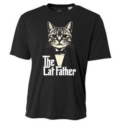 Cat Lover Gifts Funny The Catfather Cat Dad Cooling Performance Crew T-Shirt