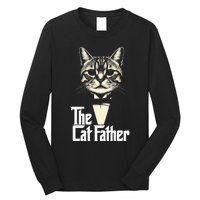 Cat Lover Gifts Funny The Catfather Cat Dad Long Sleeve Shirt