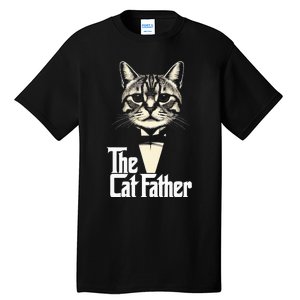 Cat Lover Gifts Funny The Catfather Cat Dad Tall T-Shirt