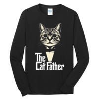 Cat Lover Gifts Funny The Catfather Cat Dad Tall Long Sleeve T-Shirt